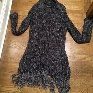 INC International Concepts fringed bottom cardigan