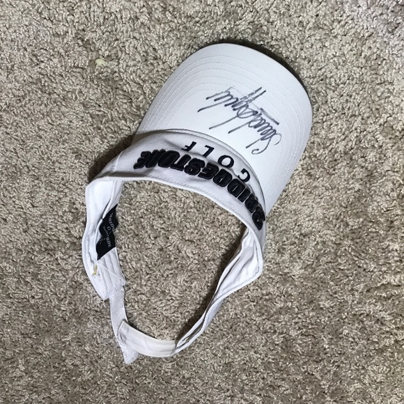 BRIDGESTONE GOLF White Visor Hat with AUTOGRAPH - Picture 3 of 7