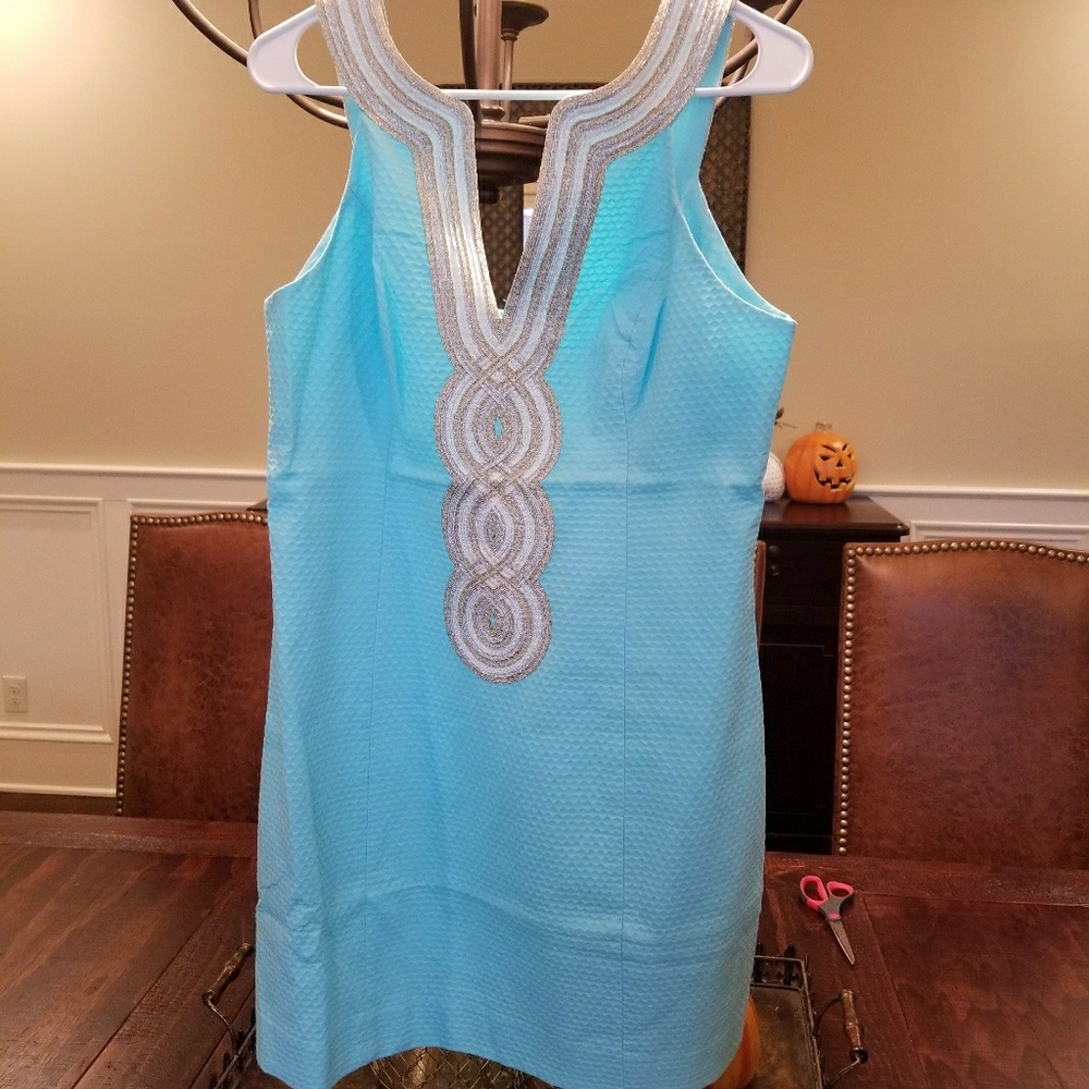 NEW Lilly Pulitzer Serene Blue Valli Shift Dress