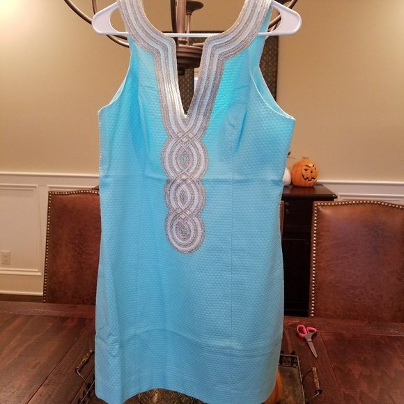 NEW Lilly Pulitzer Serene Blue Valli Shift Dress - Picture 1 of 4