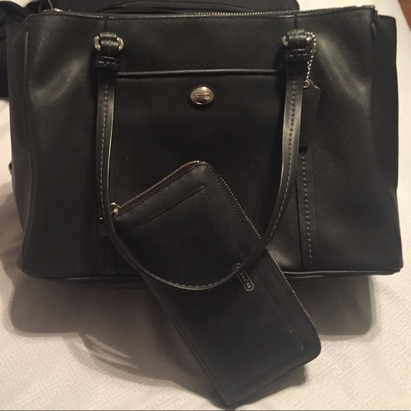 Coach Black Purse and Wallet Set - Picture 1 of 5