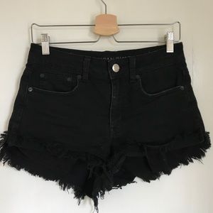 American Eagle High Waisted Black Shorts size 4