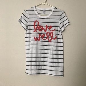Cute “love well” T-shirt