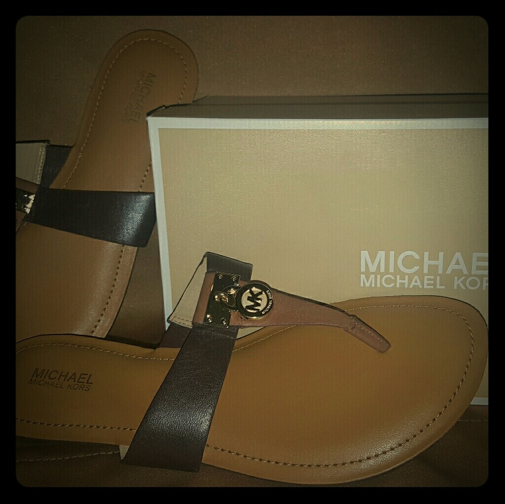 Michael Kors walnut sandals sz 8