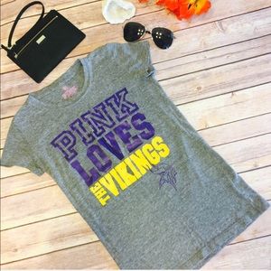 ⚡️NWOT PINK Victoria’s Secret Vikings Graphic Tee ⚡️NWOT PINK Victoria’s Secret Vikings Graphic Tee