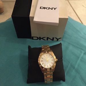 Rose gold DKNY diamond watch