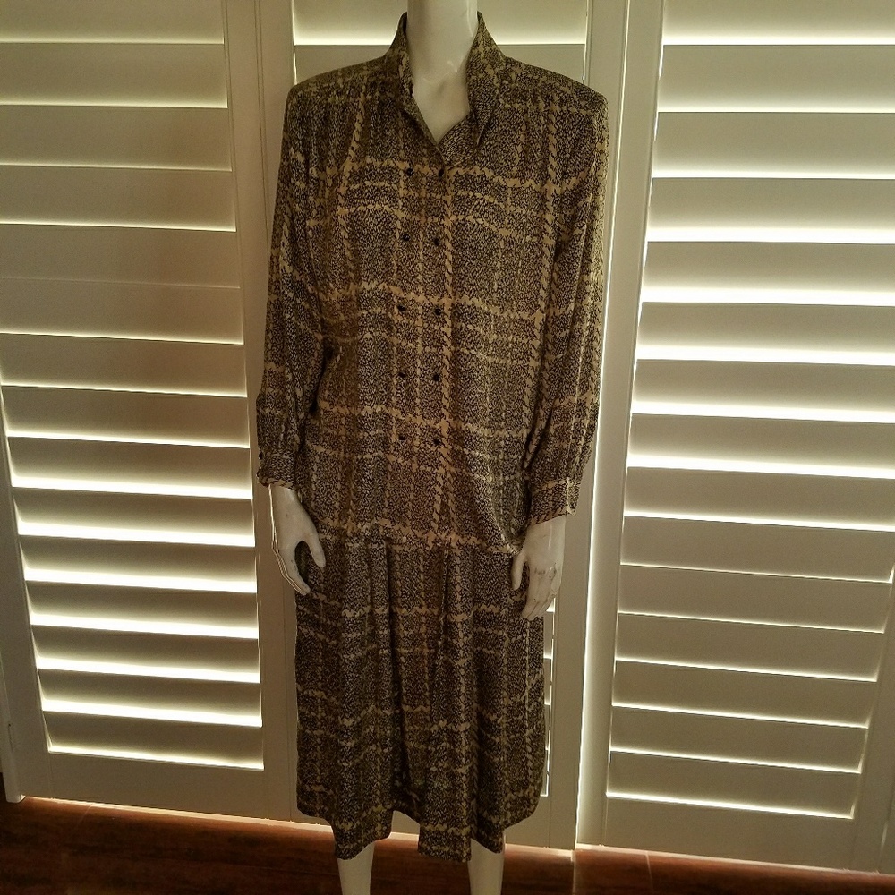 Vintage Jerri Sherman silk skirt set