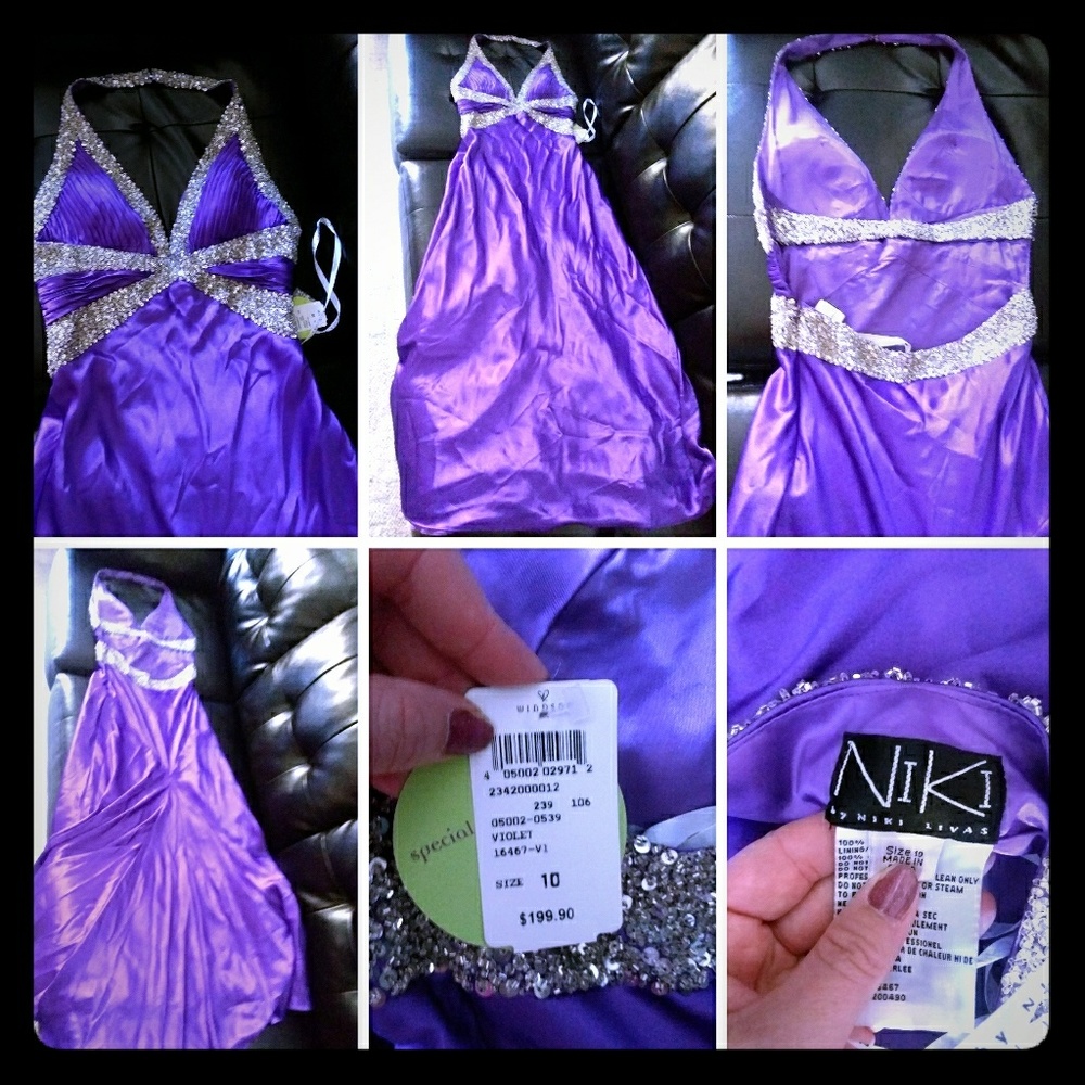 Size 10 long formal dress with small train