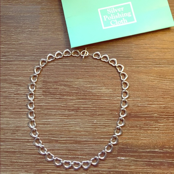 Tiffany & Co. Jewelry - Tiffany's Silver Heart Link Necklace