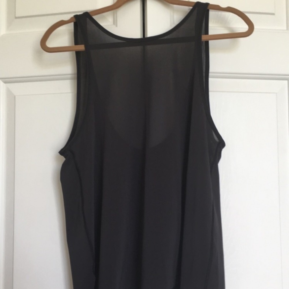 Black scoop back tank