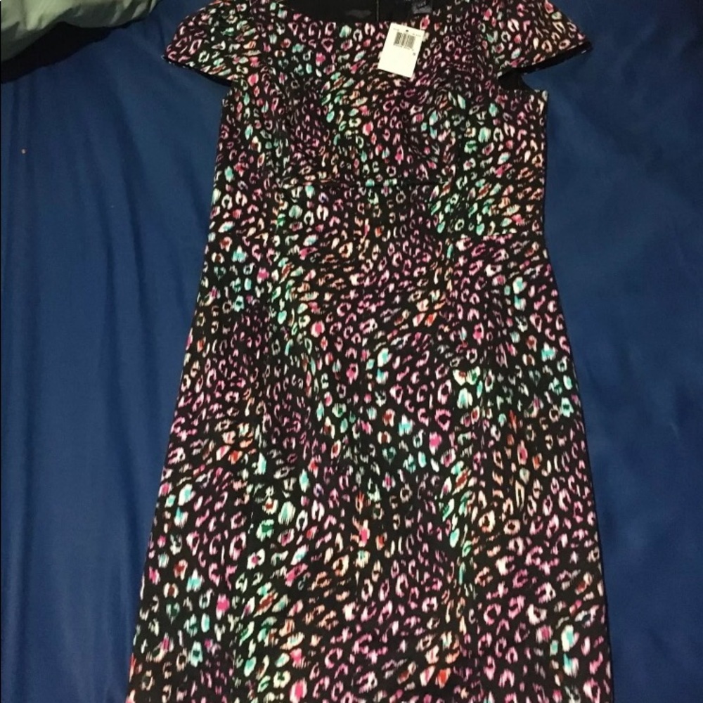 Cheetah black sheath dress