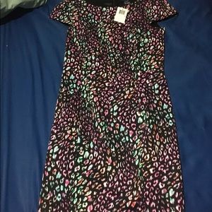 Cheetah black sheath dress