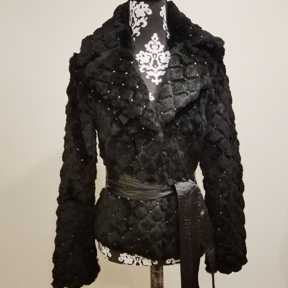 SOLD!!! Rabbit Fur Jacket - NEW! - Picture 1 of 8
