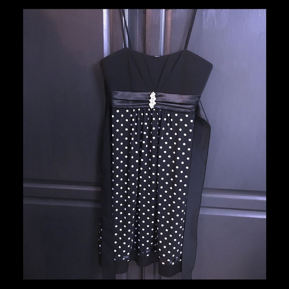 Black Dress with Polka Dots