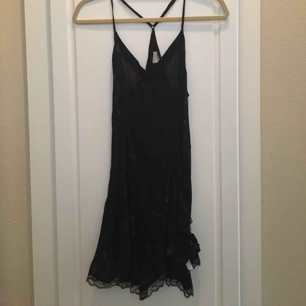 Free People Intimately Black Slip Dress