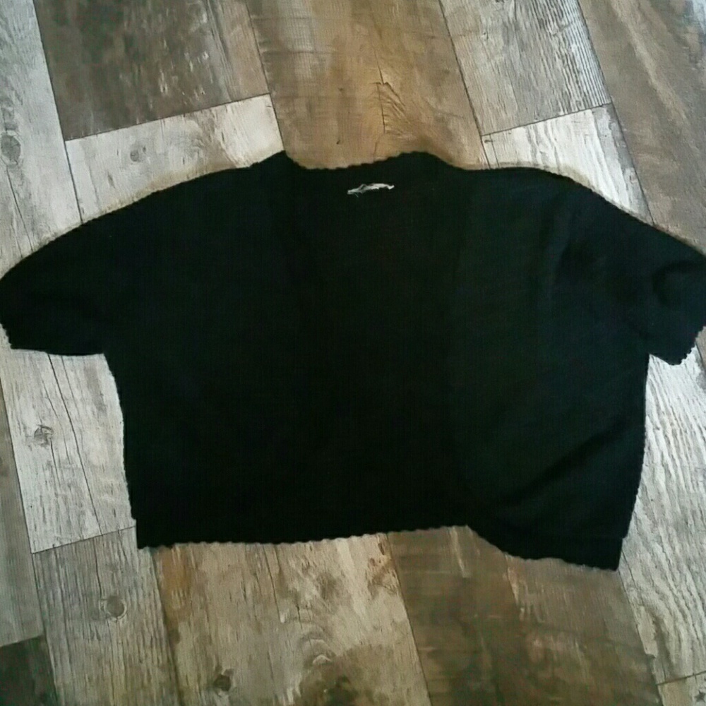 Black Loose Knit 1XL Shrug