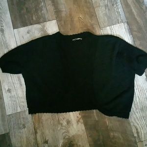 Black Loose Knit 1XL Shrug