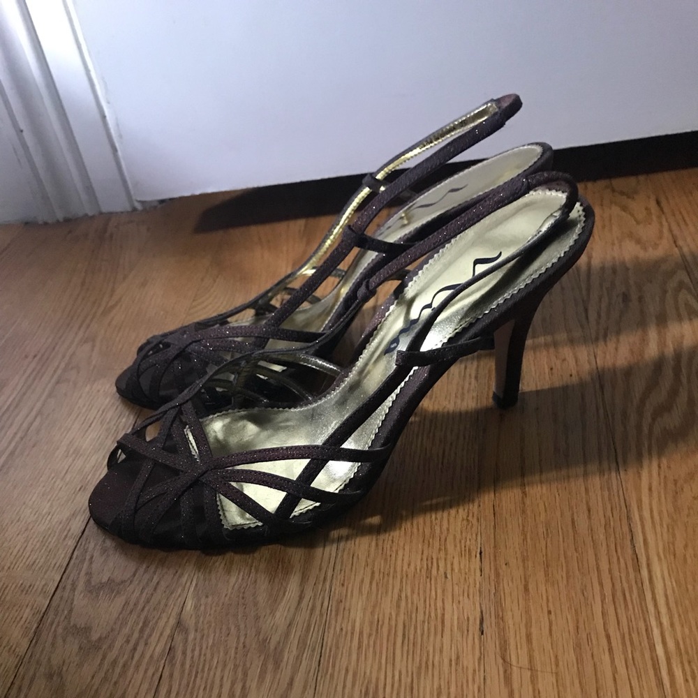 Brown sparkle Nina heels