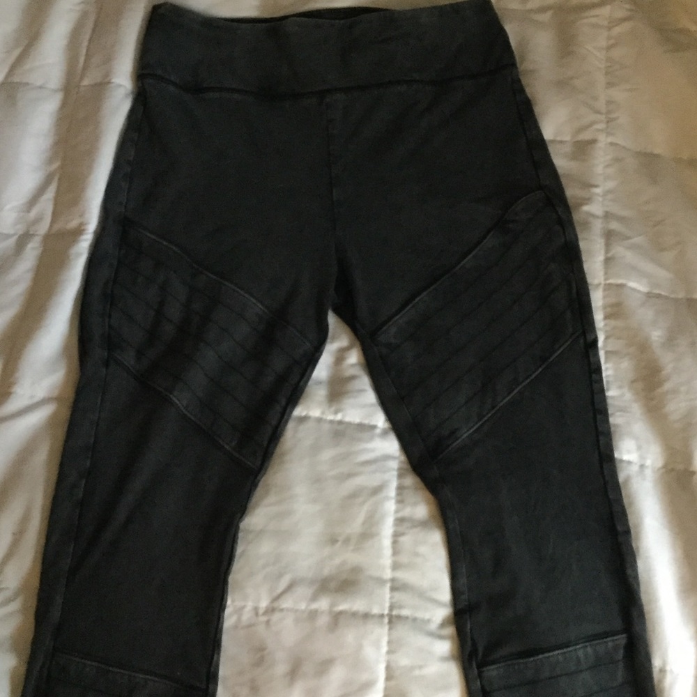 Moto inspired leggings ...new worn once .