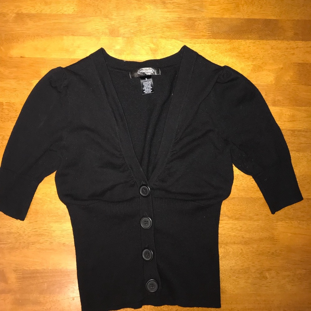 Black cardigan