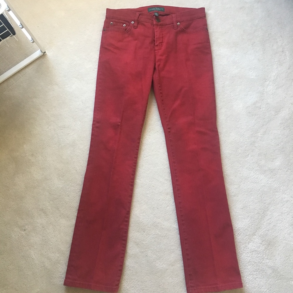 Ralph Lauren dark red jeans.  Great color!!
