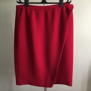 J.Crew Cranberry Crepe Wrap Skirt