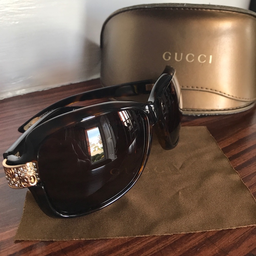 Gucci Sunglasses brown and gold