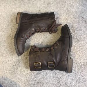 Dark Brown combat boots