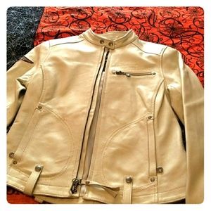 White leather jacket