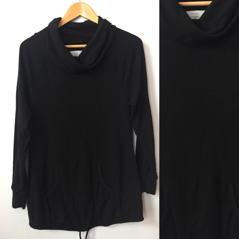 Old Navy Maternity Cowl Neck Waffle Knit Top - L