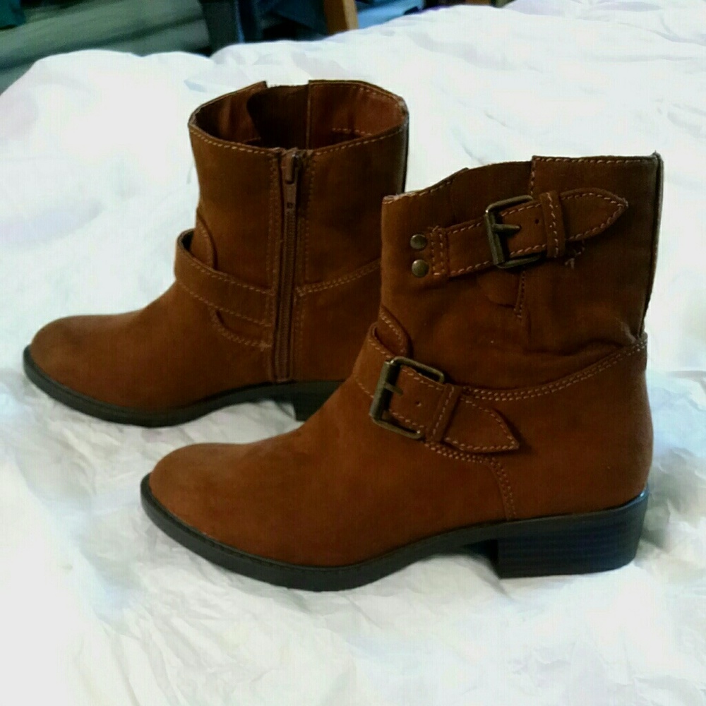 Brown Ankle Adele Moto Boots