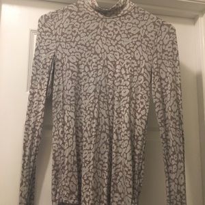 Free People Long Sleeve Mock Neck Blouse