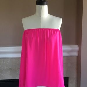 Hot Pink Off the Shoulder Top