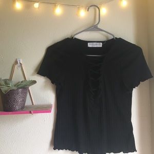 Project Social T Amelia Lace-Up Tee