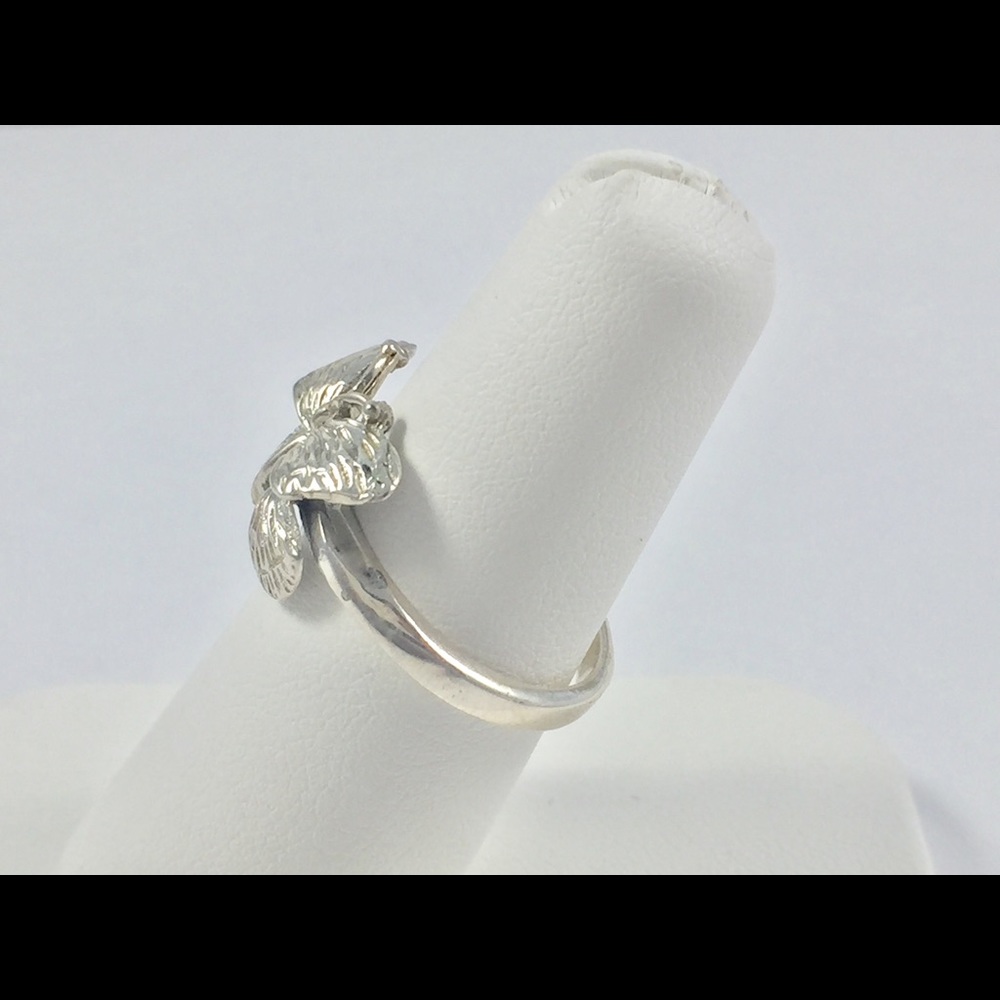 .925  sterling silver butterfly ring - Picture 2 of 5
