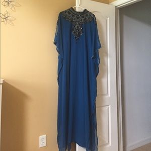 NWOT Embellished Kaftan Beaded Gown Dress