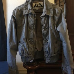Button up gray jacket
