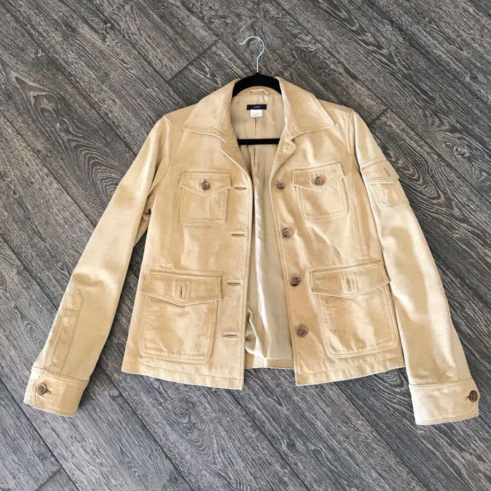 J Crew tan suede jacket size s fab for fall!