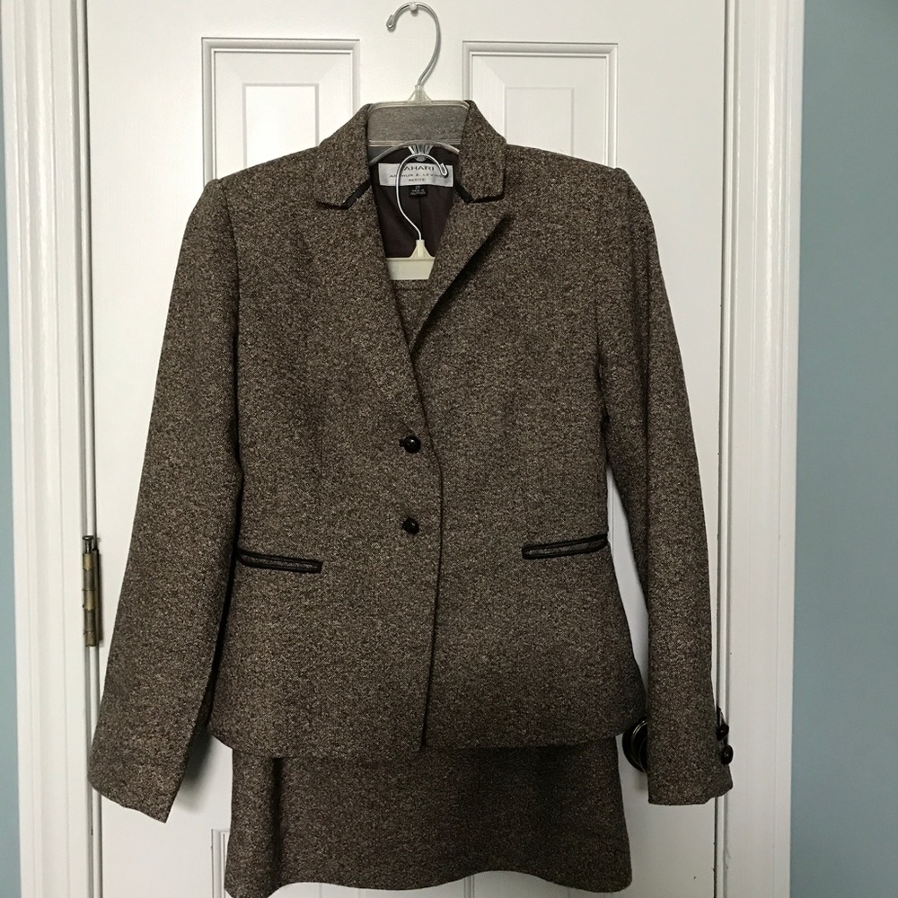 Collar Jacket Skirt Suit