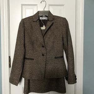 Collar Jacket Skirt Suit