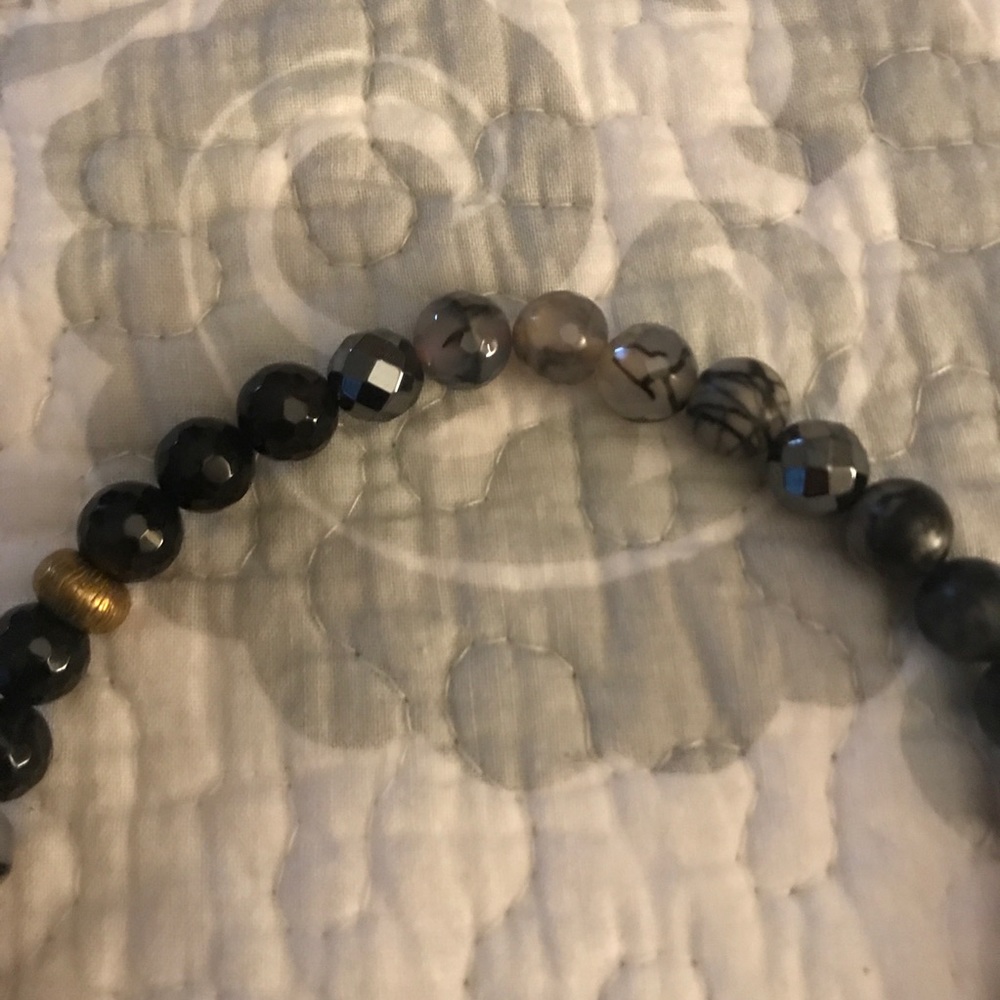 Silpada”Ode to Gode”Druzy Sterling/Agate Bracelet - Picture 4 of 6