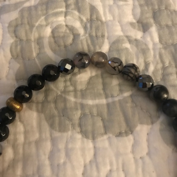 Silpada”Ode to Gode”Druzy Sterling/Agate Bracelet - Picture 4 of 6