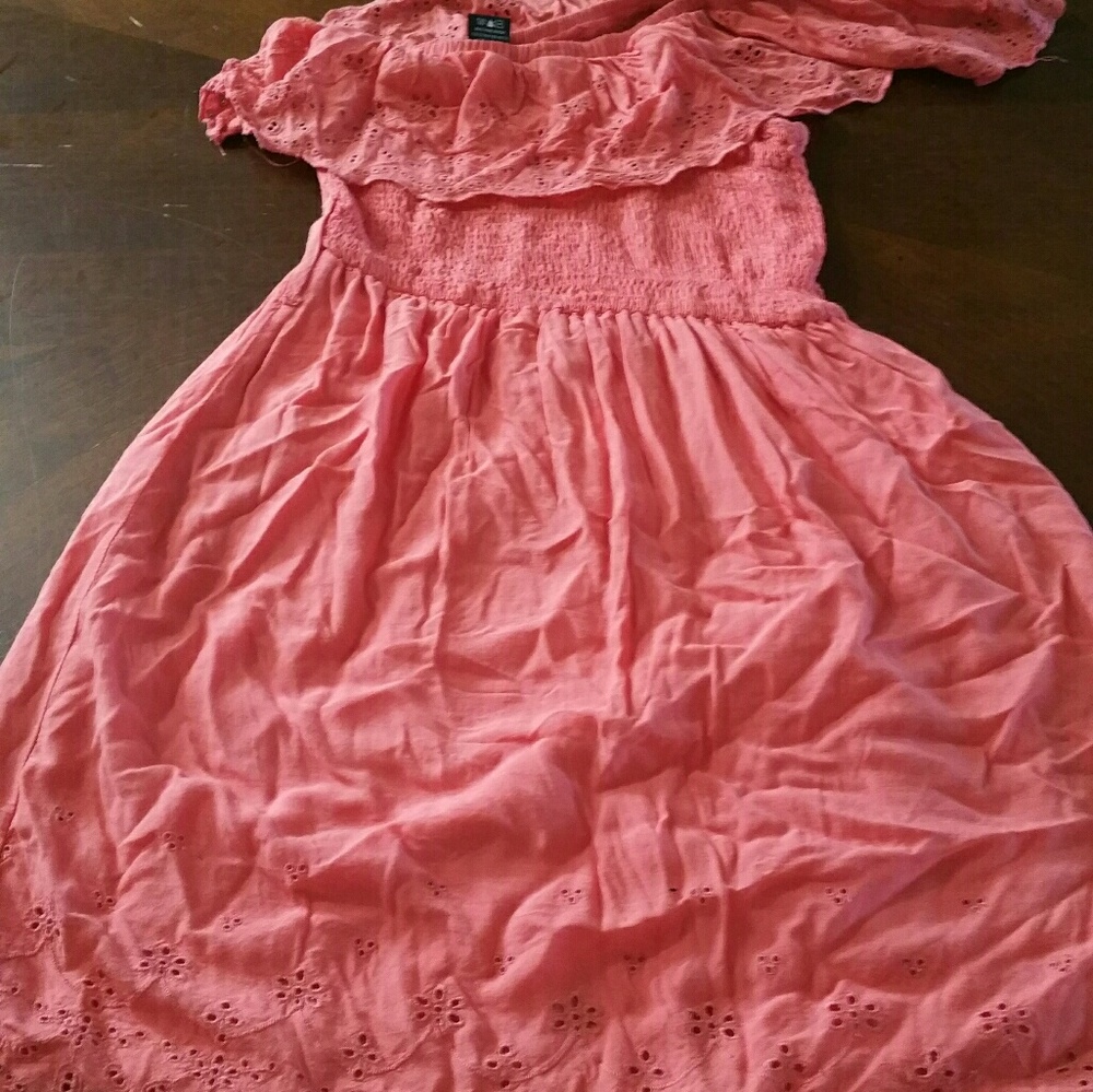 Rue 21 dress 1 shoulder coral pink color!