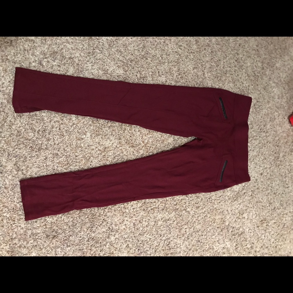 Women’s Ponte burgundy leggings