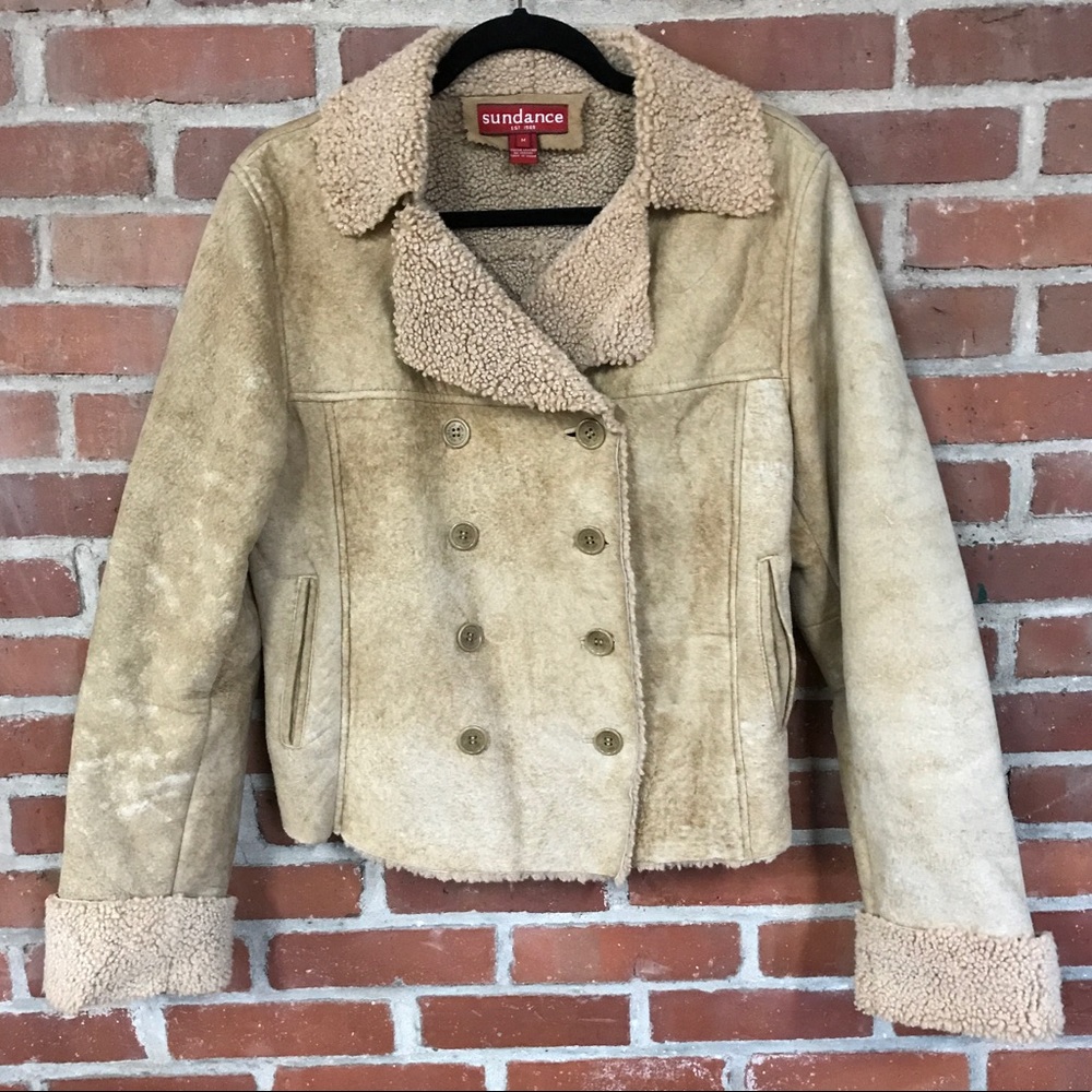 Sundance genuine shearling leather coat