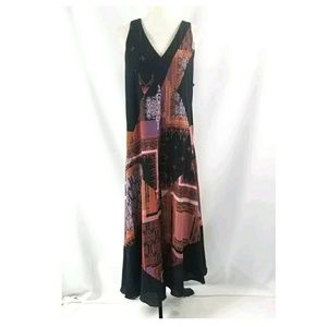 Free People Black Pink Boho Romper Jumpsuit Small