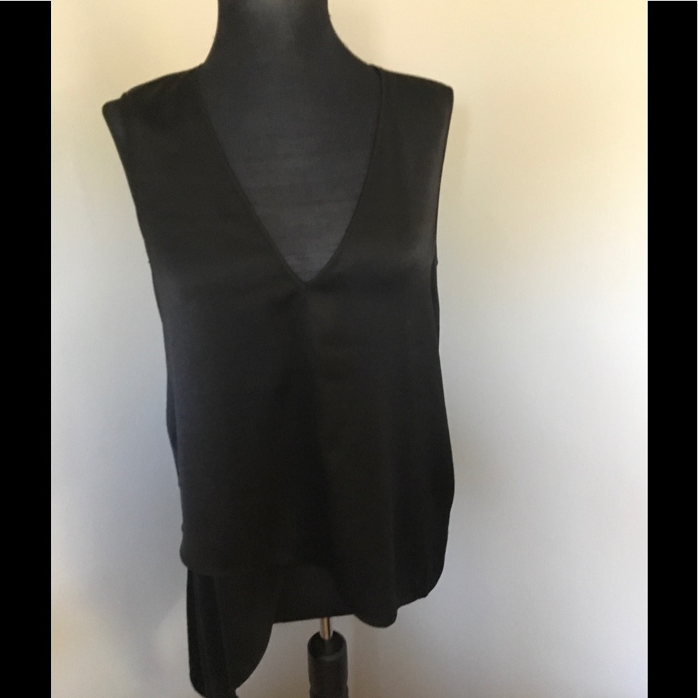 BCBG Black v neck top