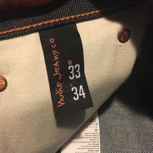 NWT Grim Tim Nudie Jeans  Organic Raw Denim