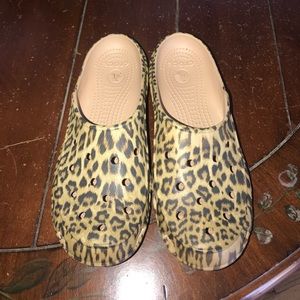 Cheetah crocs