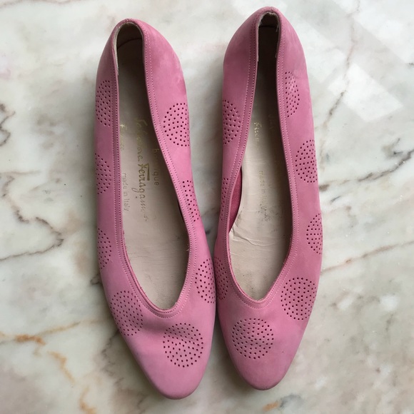 ferragamo suede flats